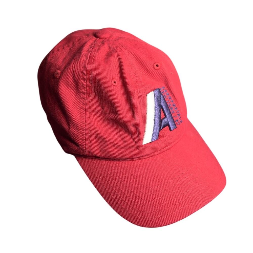 Aeropostale Womens Ball Cap Adjustable Red Cotton One Size A Logo New York 87